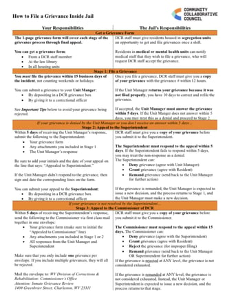 Grievance Process Summary